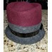 Nordstrom 100% Wool Cloche Fedora Grey and Burgundy with Patent Bow Made Italy  eb-81198675